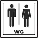 Naklejka Nalepka Informacyjna Oznaczenie Wc Toalety 10X10 Cm