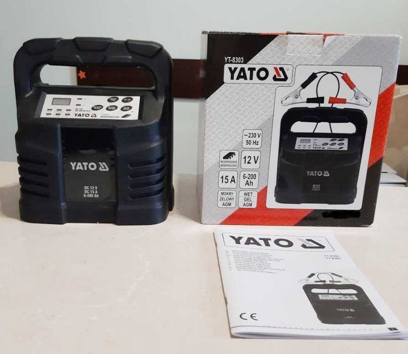 Зарядное устройство YATO YT-8303. 12 V. 15A.