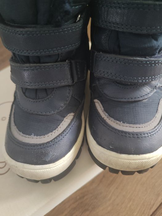 Buty chłopięce Lasocki CCC rozm. 22 zimowe ocieplane granatowe skóra