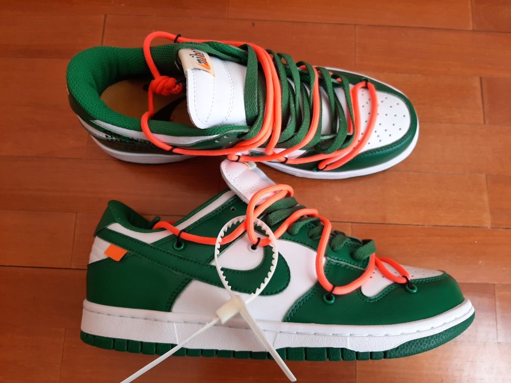 Nike SB Dunk Off White verdes - novos