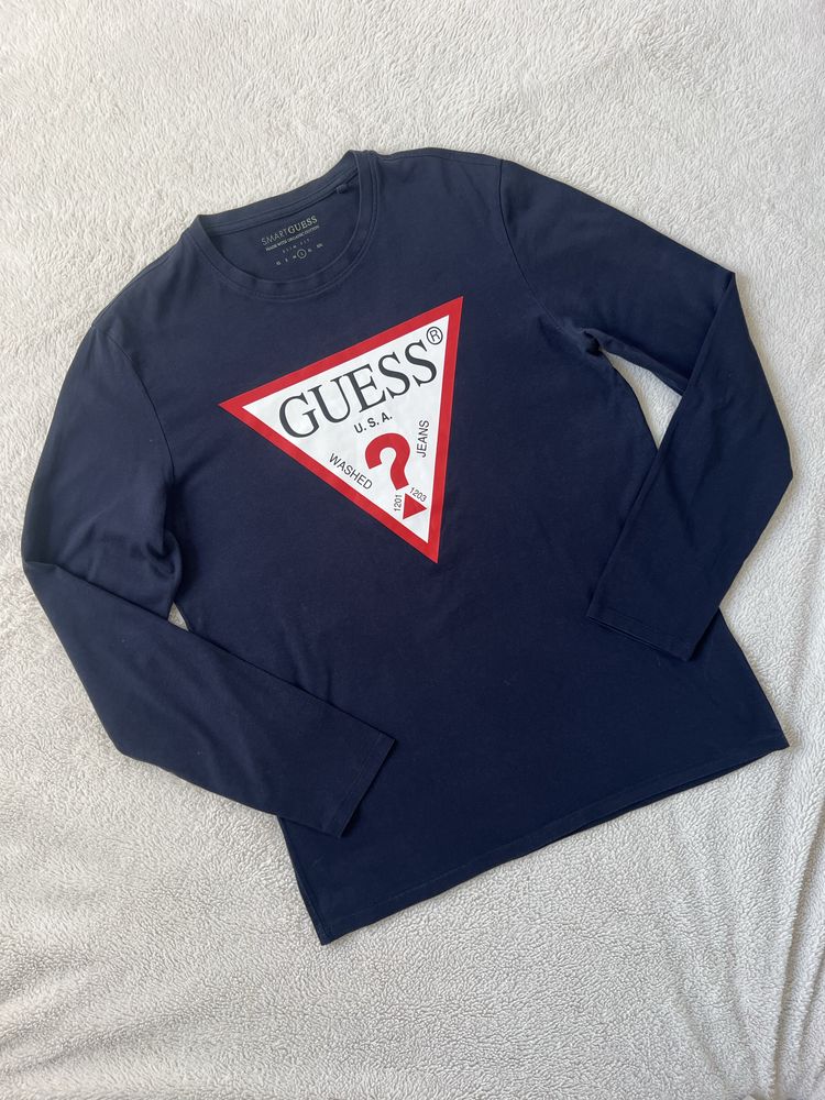 Bluzka z długim rękawem koszulka męska Guess L