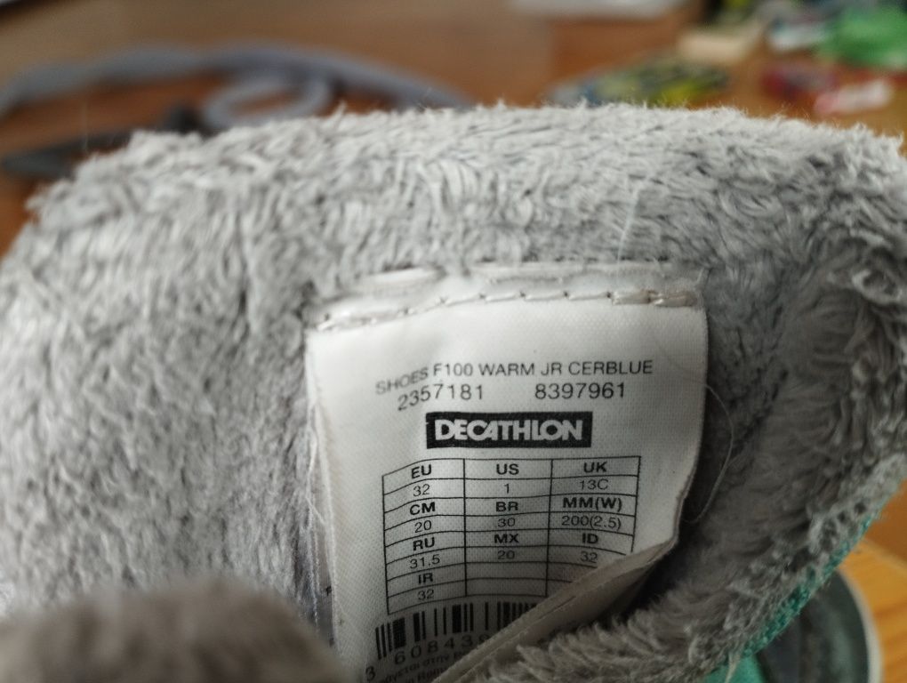 Buty zimowe dziecięce decathlon Quechua 32 F100 Warm