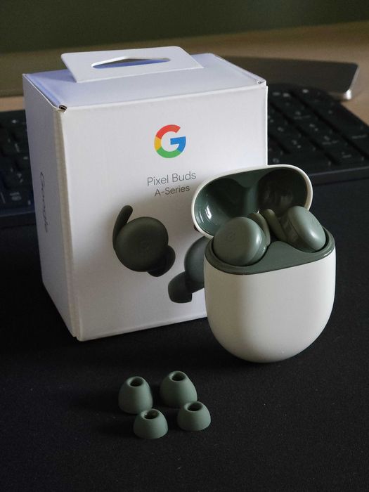 Słuchawki Google Pixel Buds A oliwkowe, na części