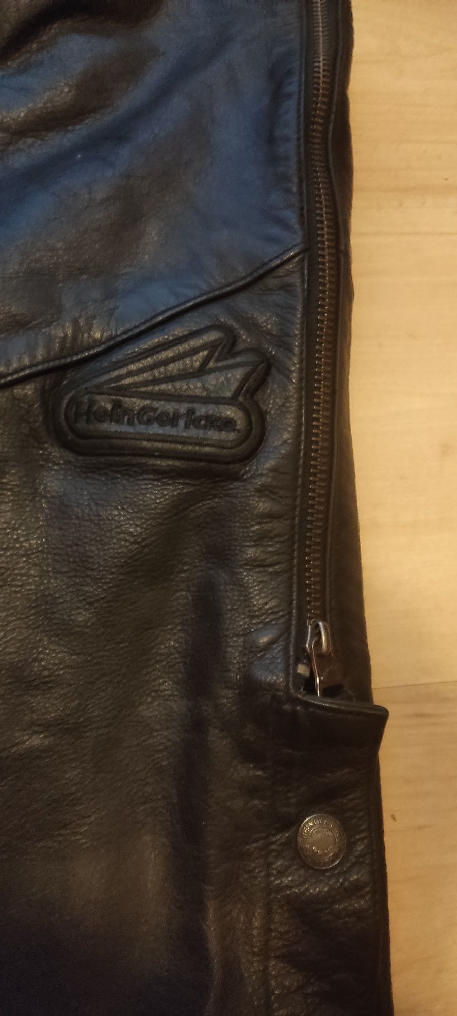 Skórzane spodnie motocyklowe HeinGericke na choppera roz. 2XL