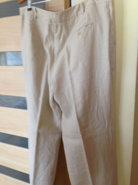 Duże spodnie damskie "Atmosphere" - len roz.18 (EUR 46)