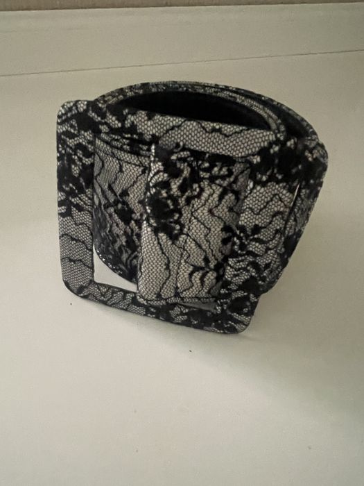 Пояс Alessandro Dell’Acqua натуральная кожа обтянута кружевом