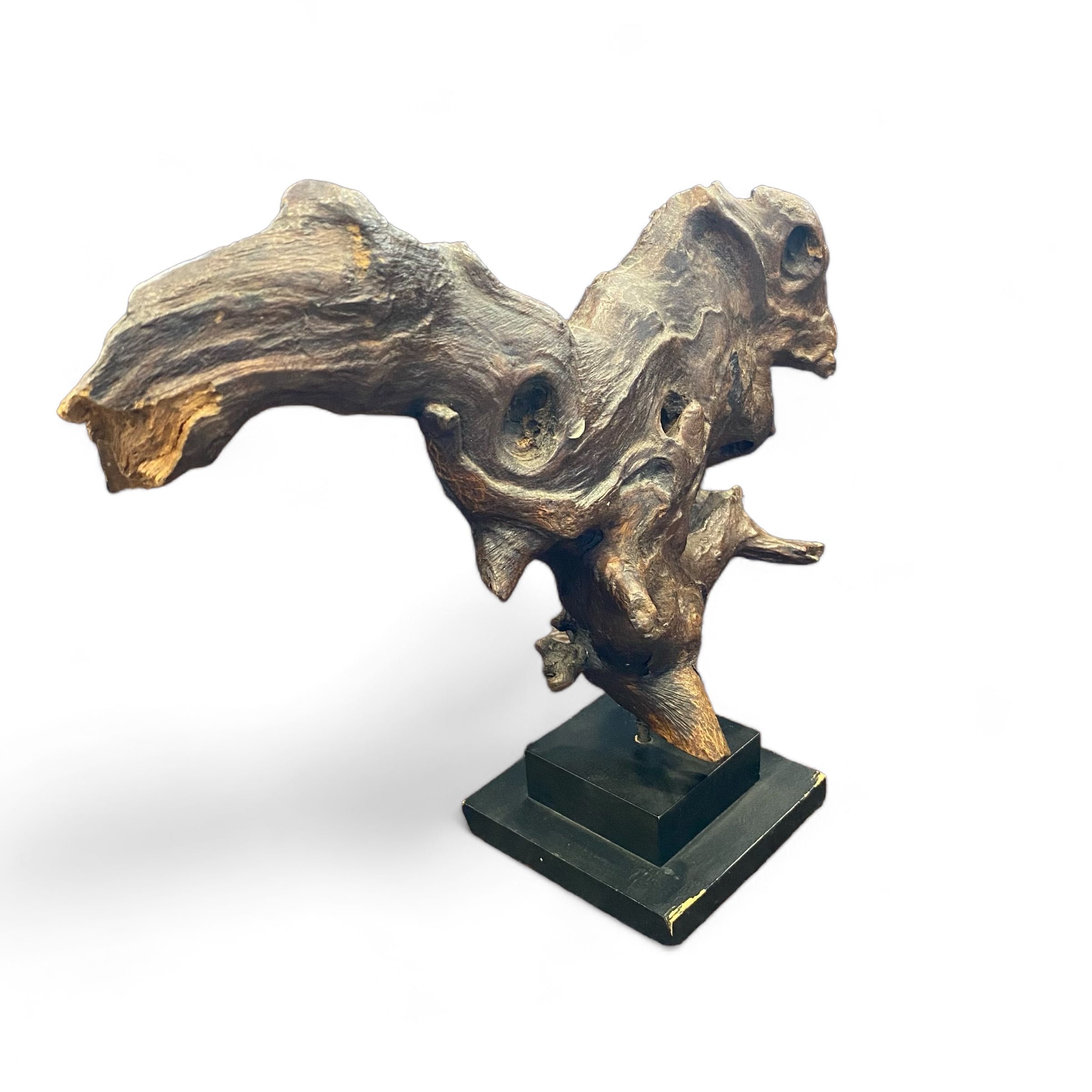 Estatueta Decorativa Madeira Castanho “Tronco”