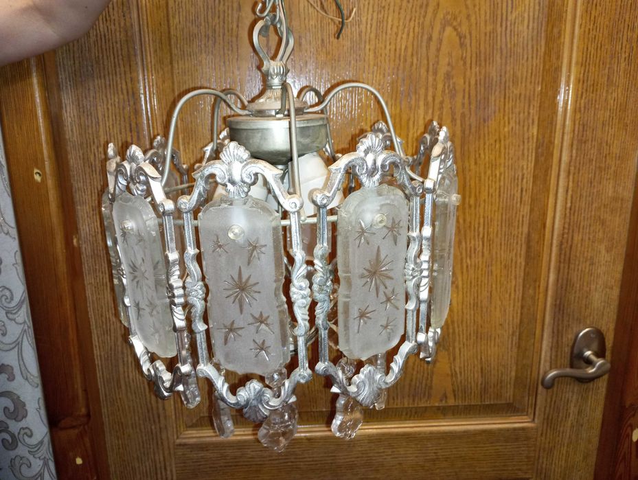 Люстра хрустальная советская светильник ссср