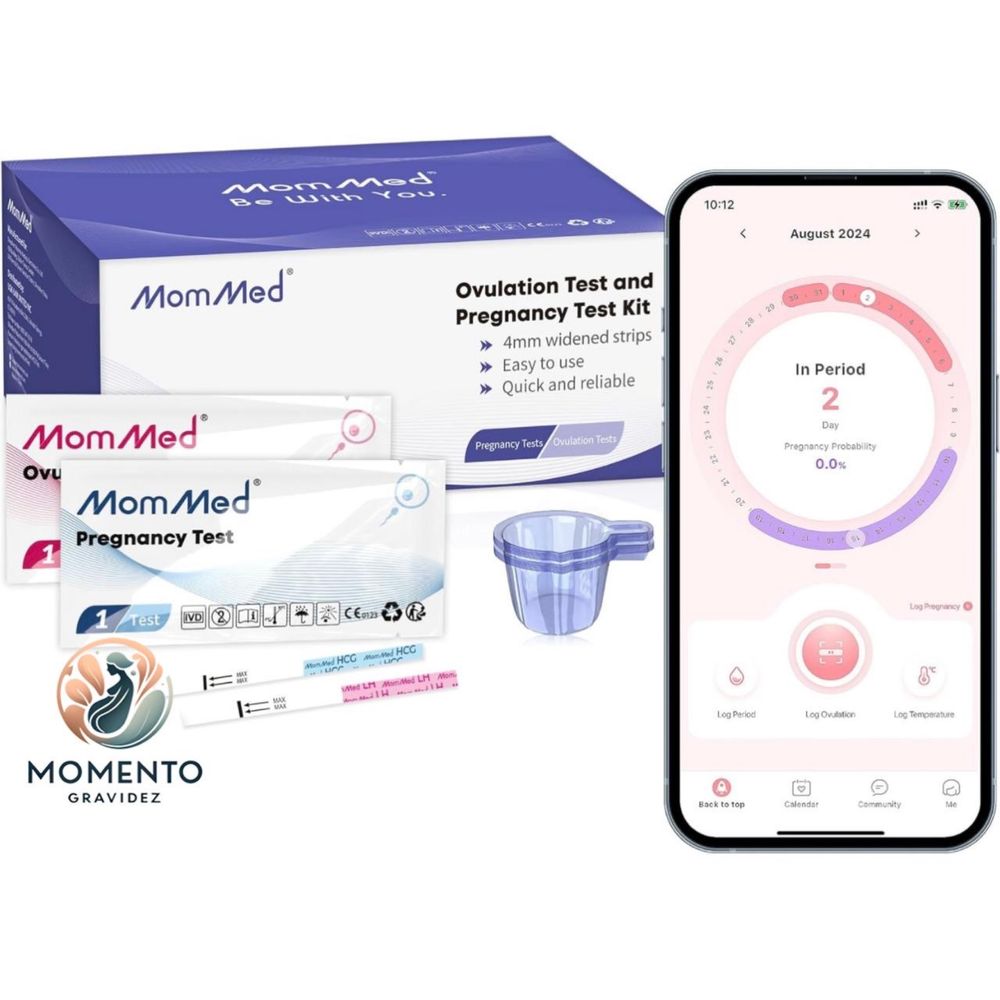 Teste Gravidez/Ovulação + copo COM APP! | MomMed