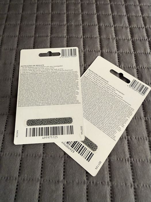 Cartões oferta Roblox