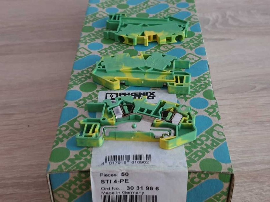 Złączka Szynowa 50szt. STI 4-PE Phoenix Contact ZUG SIMET WAGO Pokój