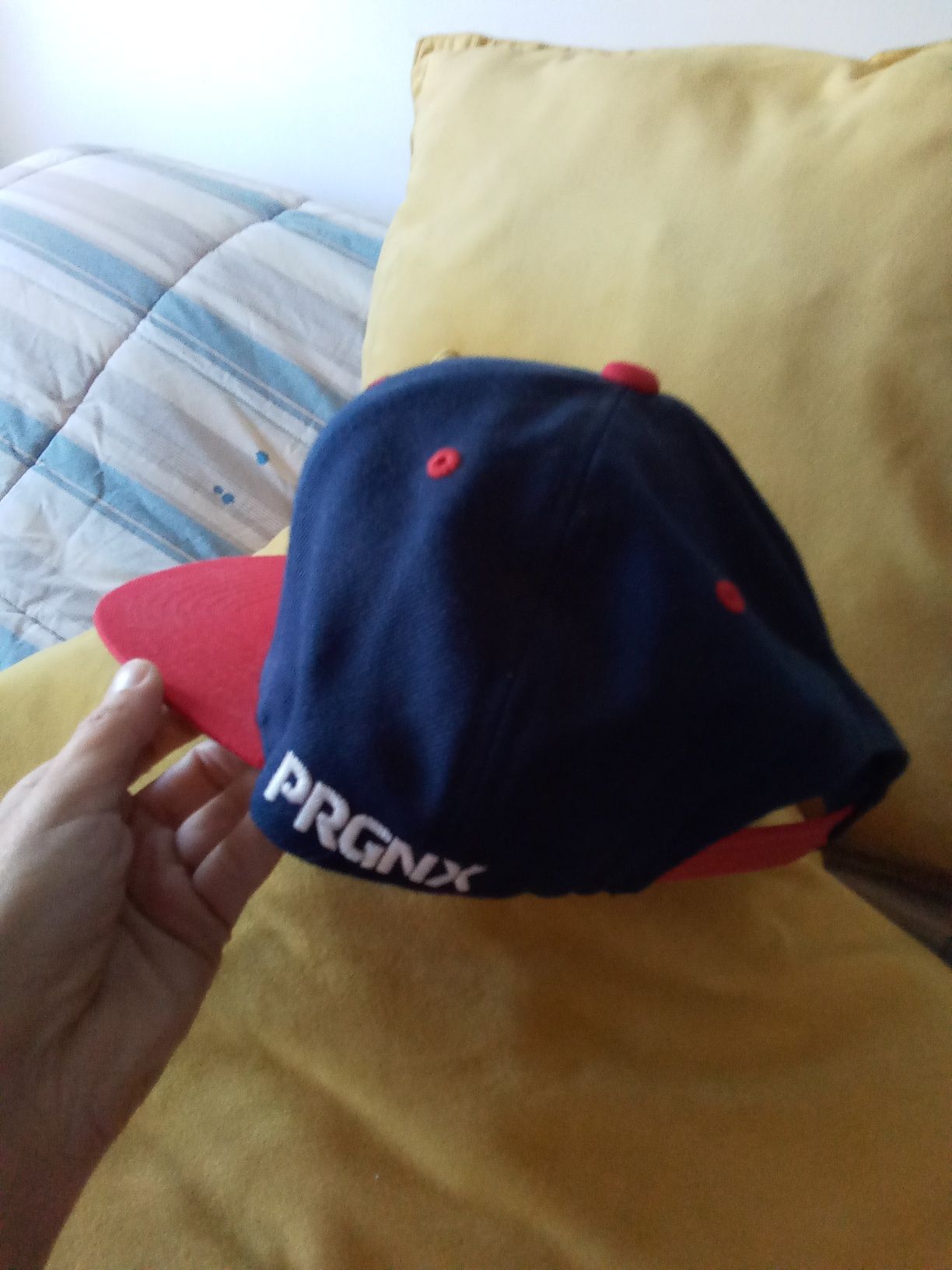 Cap/boné  Prgnx Oficial Crossfit progenex 3D - azul, vermelho e branco