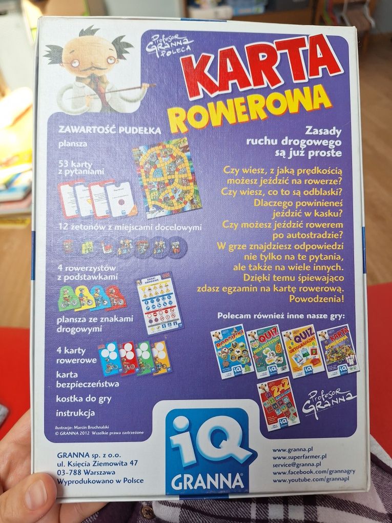 Gra  Karta Rowerowa Granna 6-12 lat