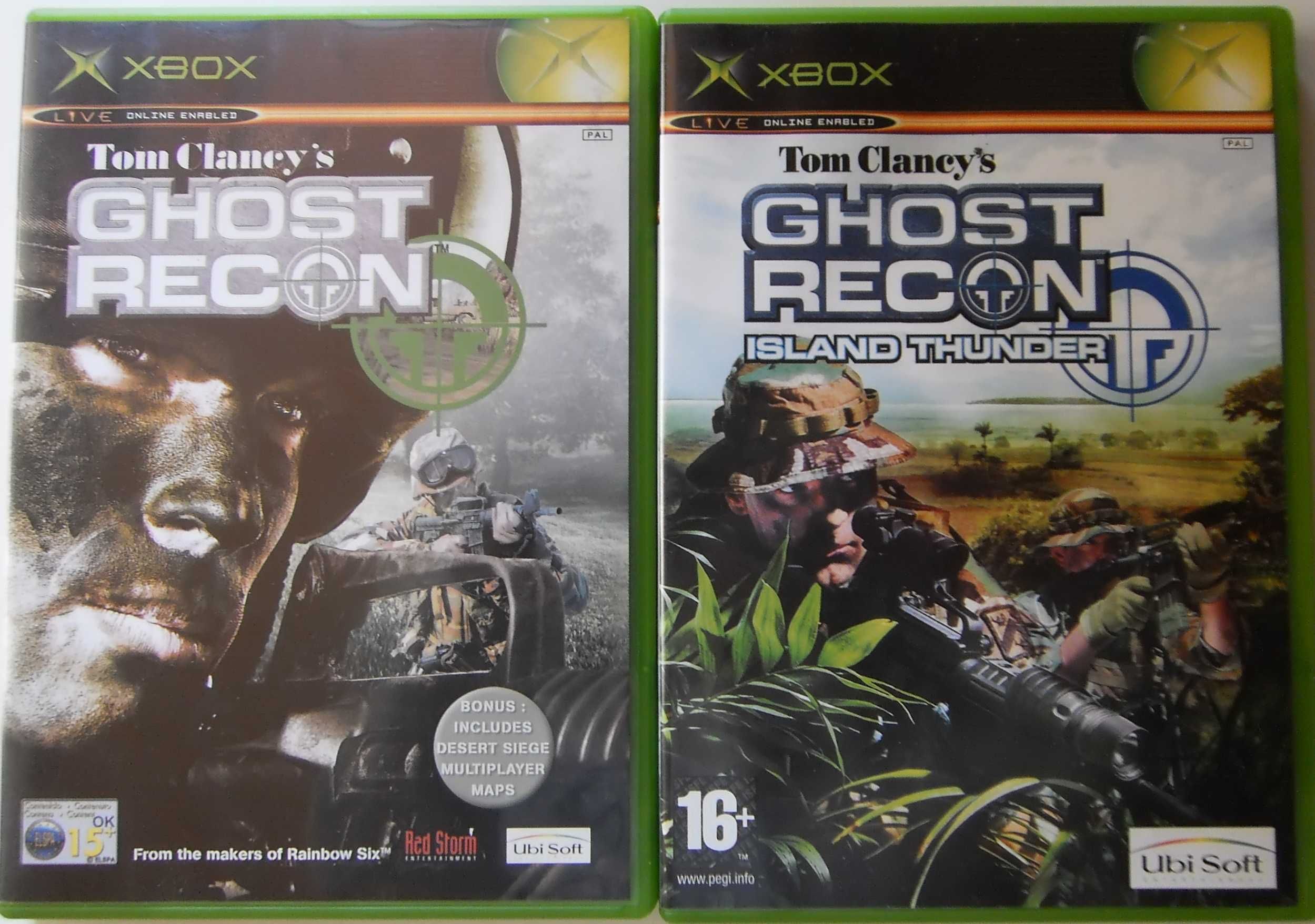 2 VIDEO JOGOS COMPLETOS "Tom Clancy's Ghost Recon" / Xbox PAL