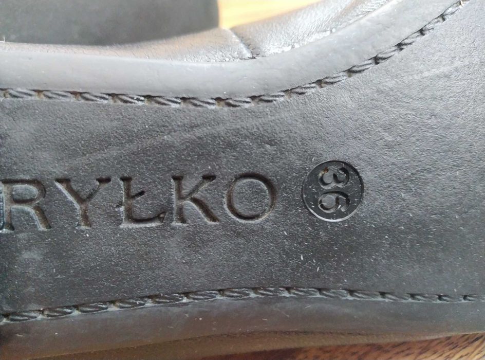 Baleriny Ryłko r.36 czarne skórzane