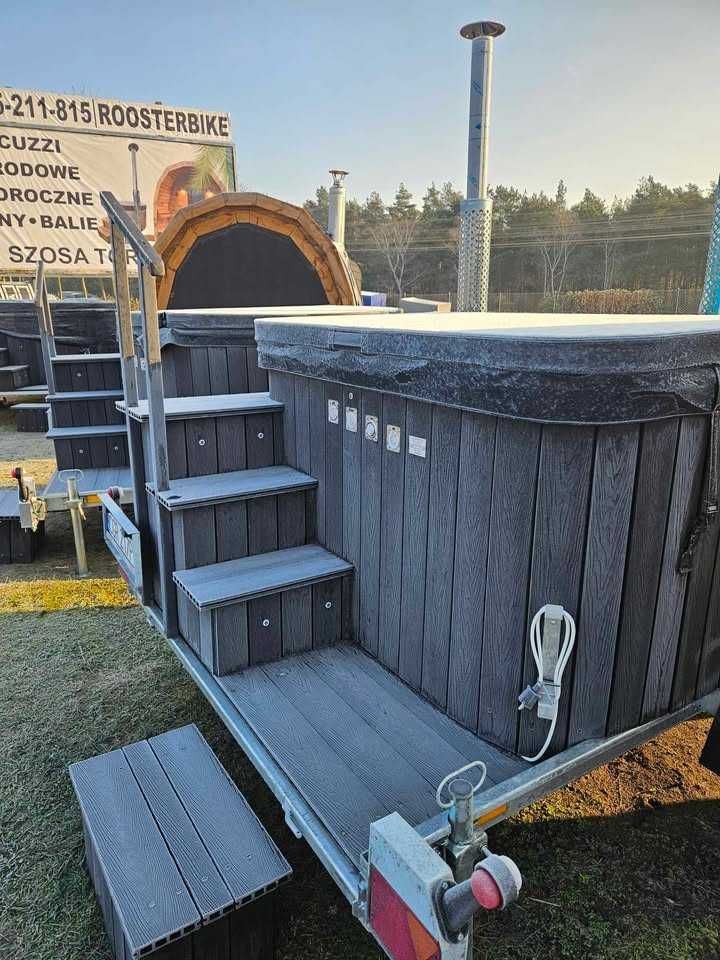 Balia Mobilna Jacuzzi Spa kompozyt hydromasaż przyczepka laminat