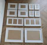 Ramki Ribba Ikea biale zestaw