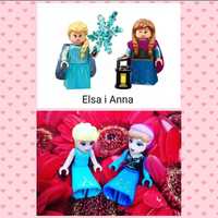 Nowe klocki figurka Elza i Anna Frozen Elsa kompatybilne z Lego