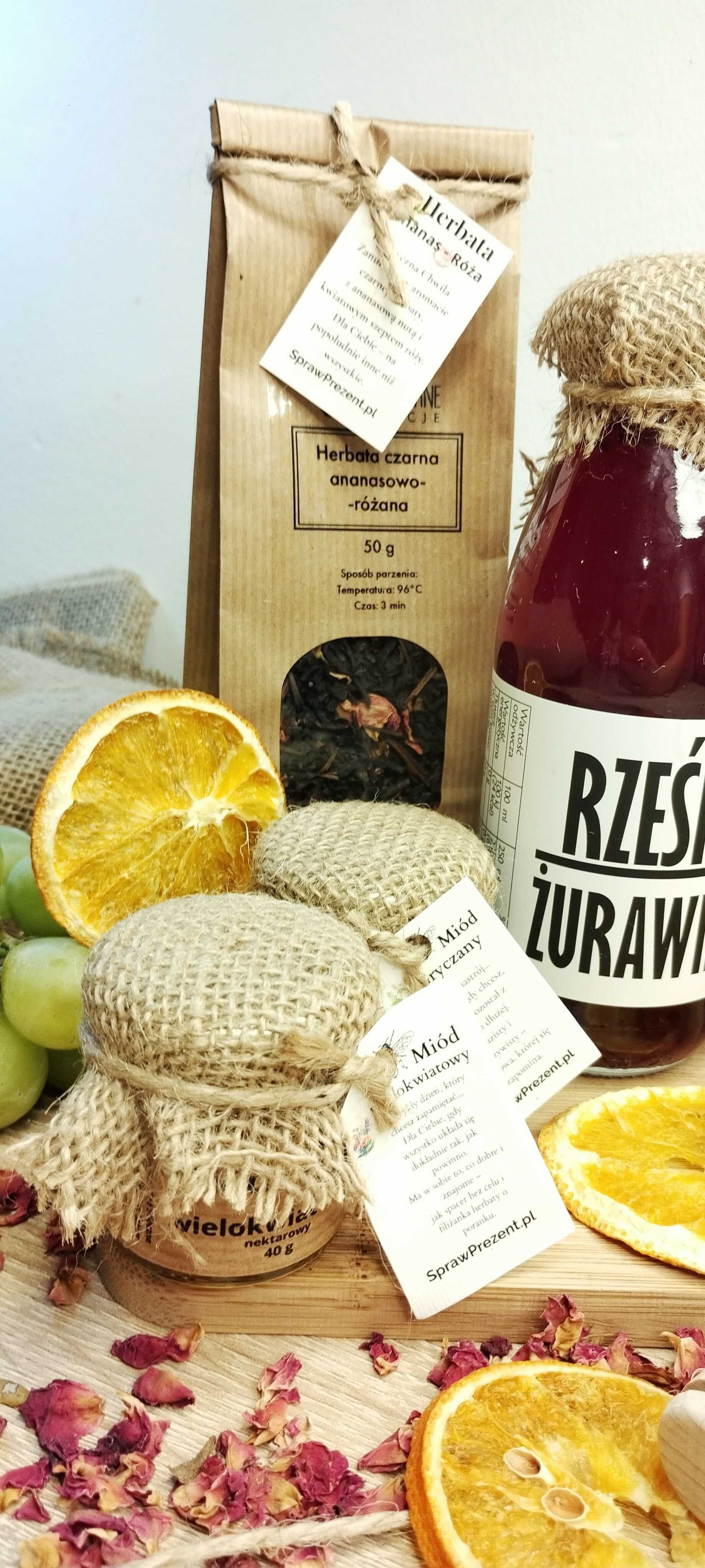 Zestaw Prezentowy, Upominek, Produkty Naturalne, Miód, Soki, Syrop,ITP