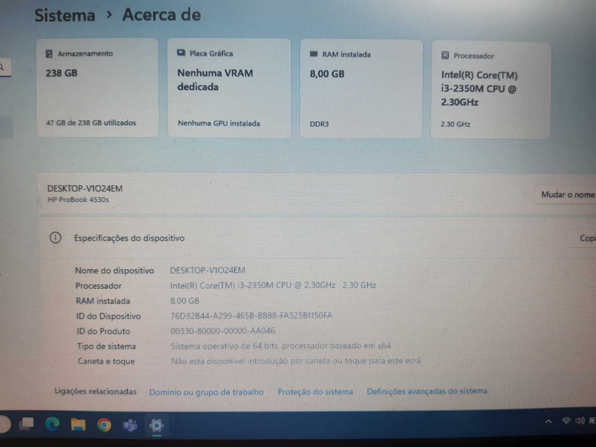 Portatil HP Probook 4530s