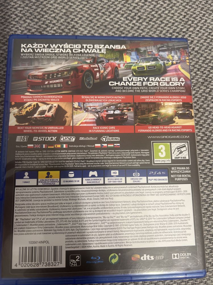 Gra na ps4 Grid - wyscigi