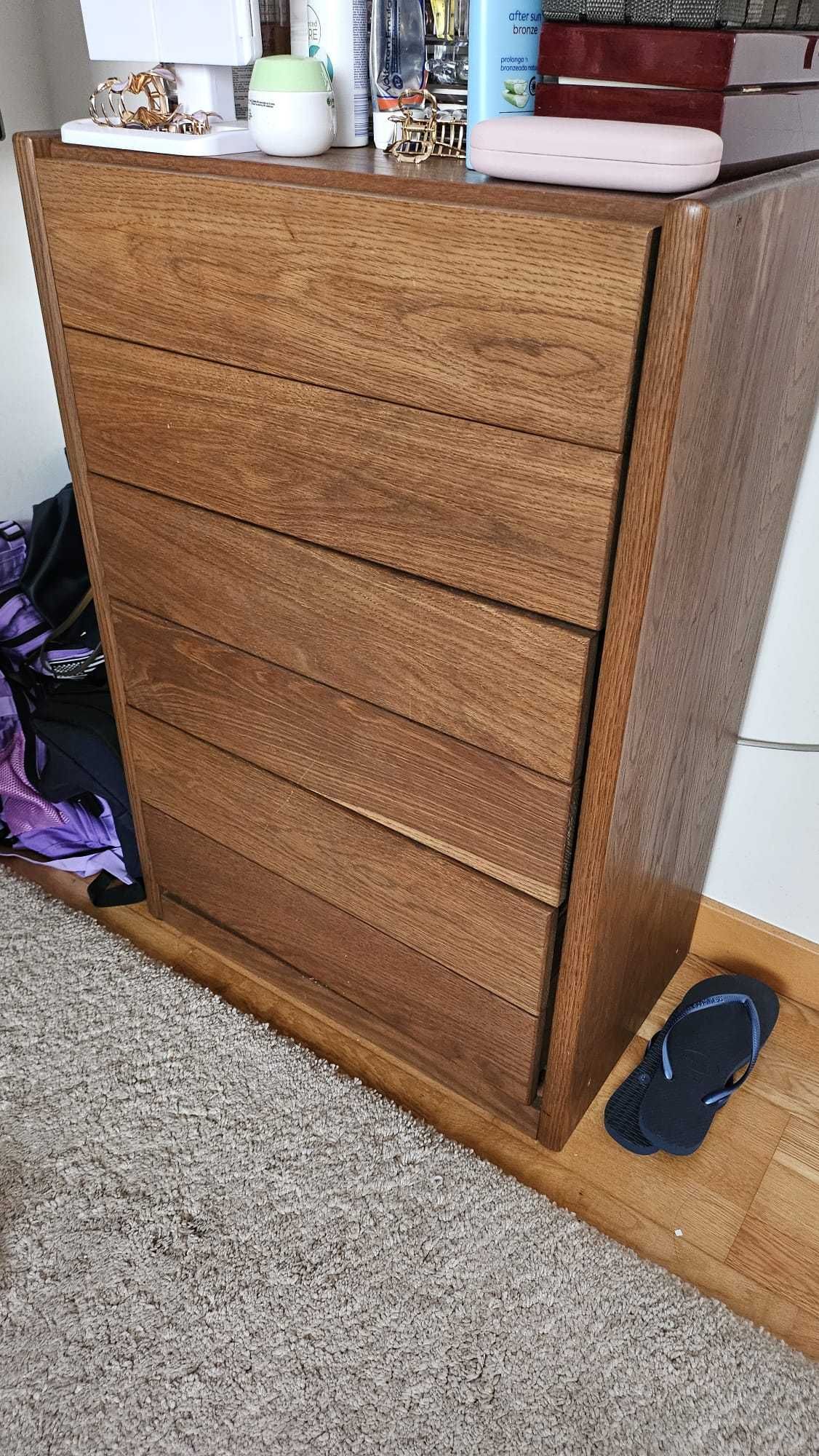 Conjunto de Móveis de Quarto em Cerejeira - Cama, Cómodas e Secretária