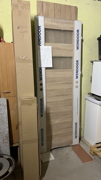 Nowe Drzwi wewnętrzne 70 prawe z futryną i klamka kolor Sonoma