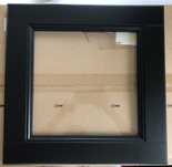 Czarne drzwi front do szafki ze szklaną szybą Ikea Laxarby 40x40