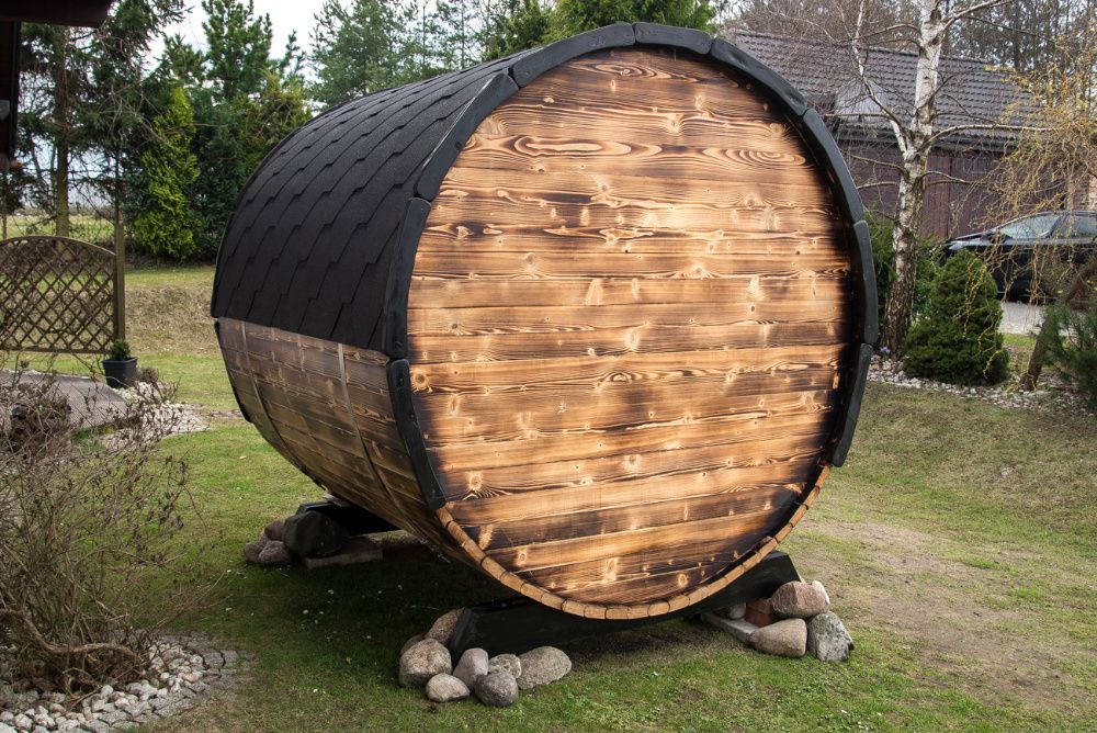 Sauna Ogrodowa Drewniana Beczka 200cm Ruska Bania, Balia, Sauna Fińska