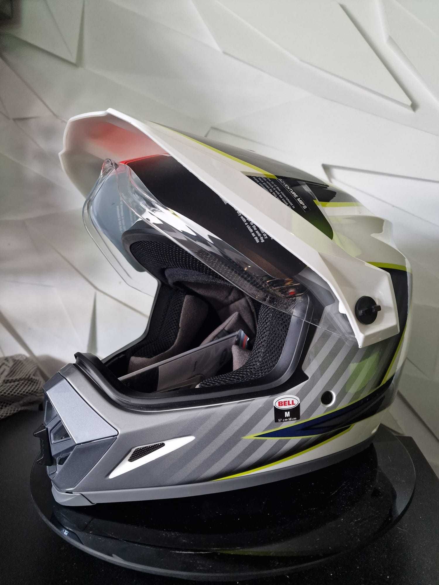 Kask BELL MX-9 Adventure MIPS Dalton White/Yellow 'XL sklep, GRATISY