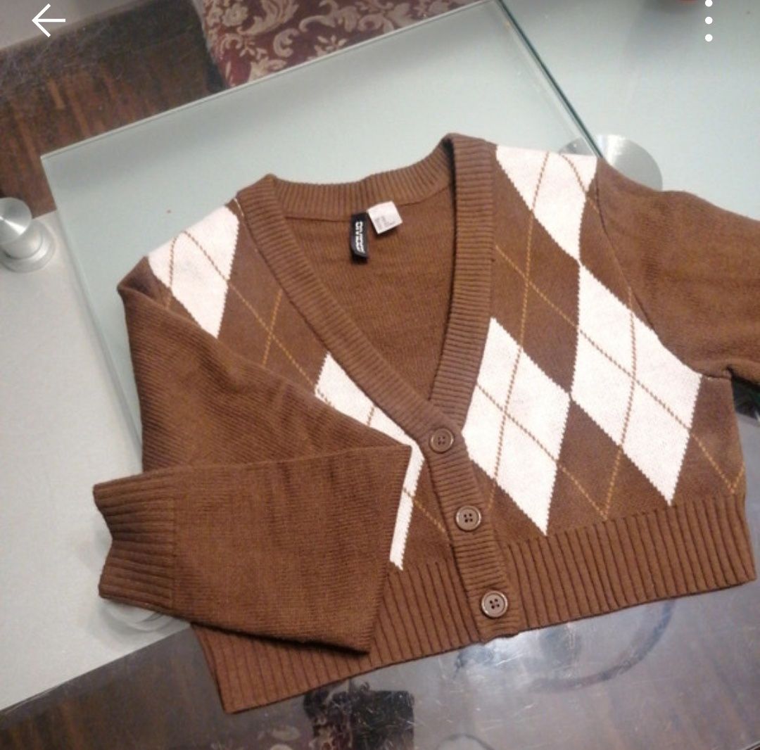 Sweterek w romby H&M r. Xs