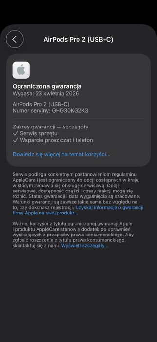 Nowe Apple AirPods Pro 2 (USB-C) z gwarancją i potwierdzeniem zakupu