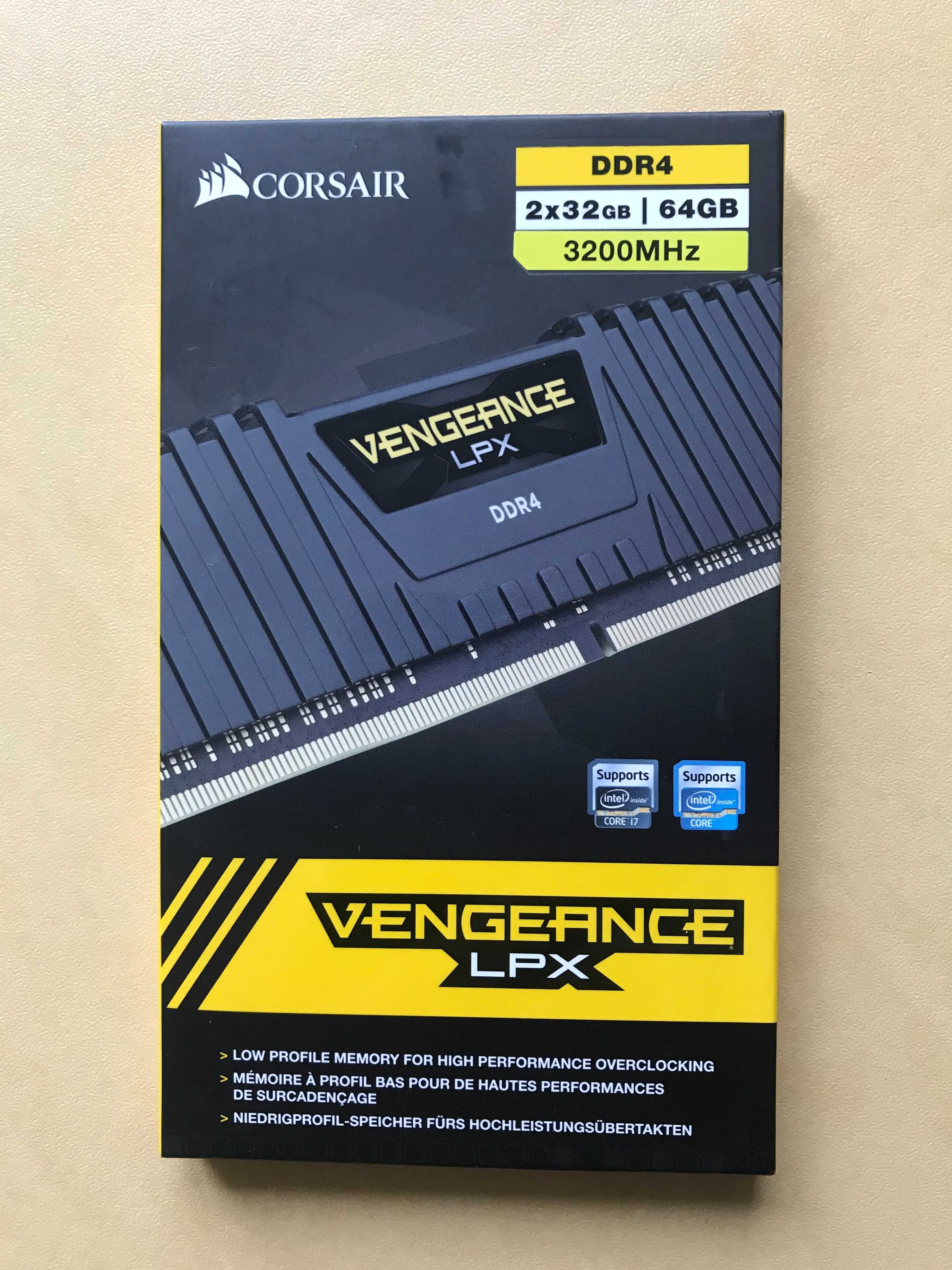 Пам'ять для пк Corsair 64 GB (2x32GB) DDR4 3200 MHz Vengeance LPX