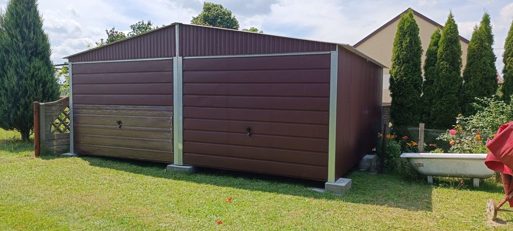 Garaz blaszak 6x6 brąz ma producent garaży t