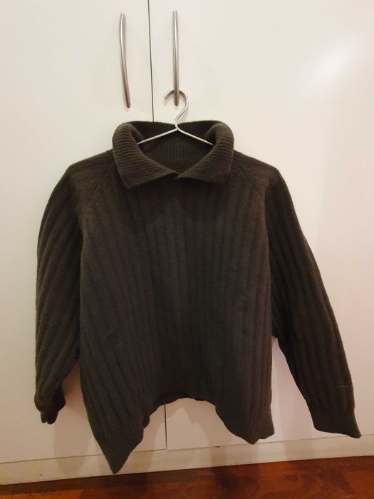 Camisola malha, 100% lã, tamanho S