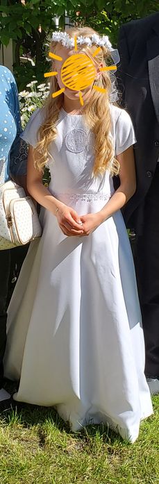 Sukienka komunijna z halką dla dziewczynki