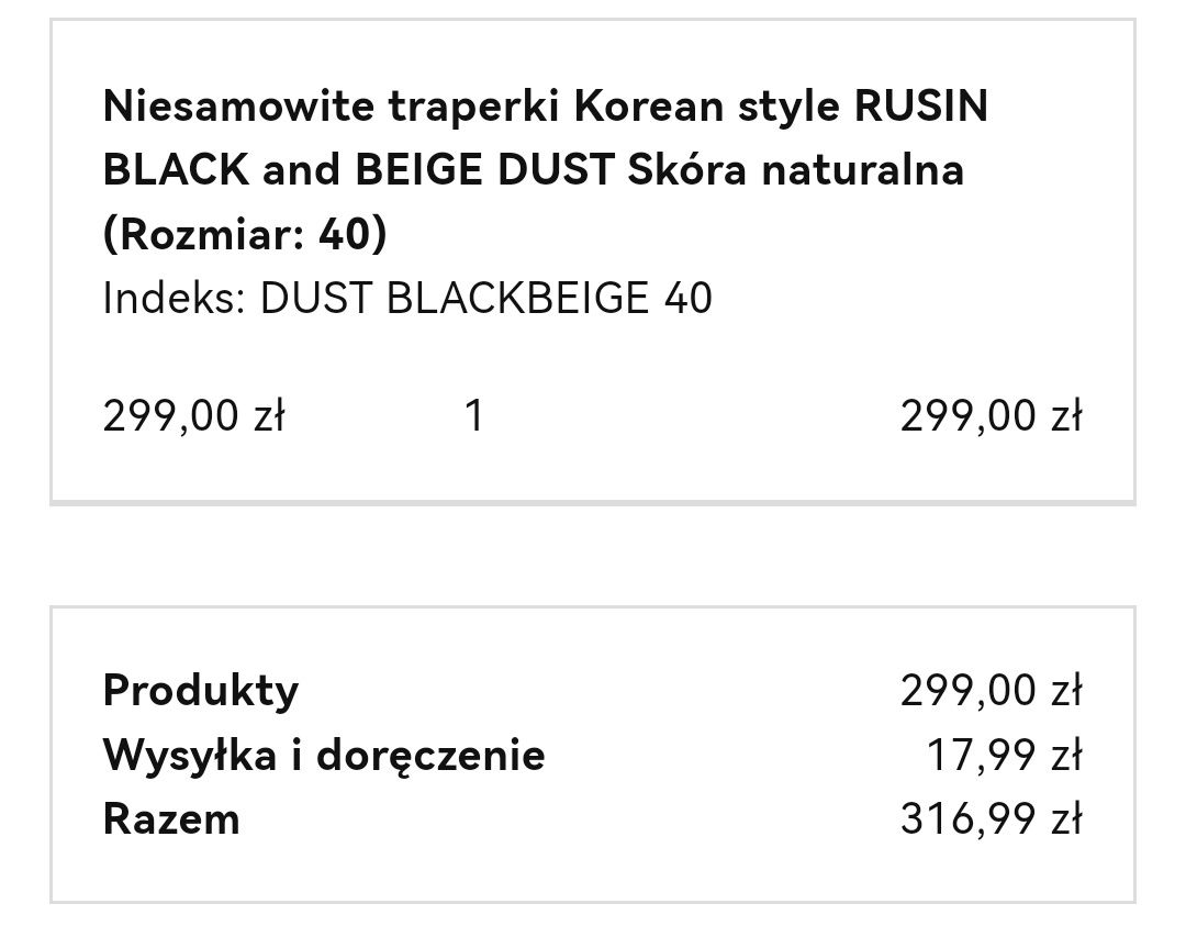 Workery/traperki Korean style RUSIN BLACK Skóra naturalna rozmiar 40