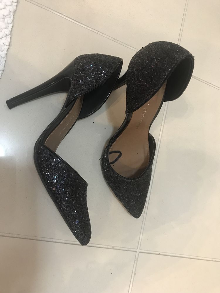 Sapatos Glitter Pretos