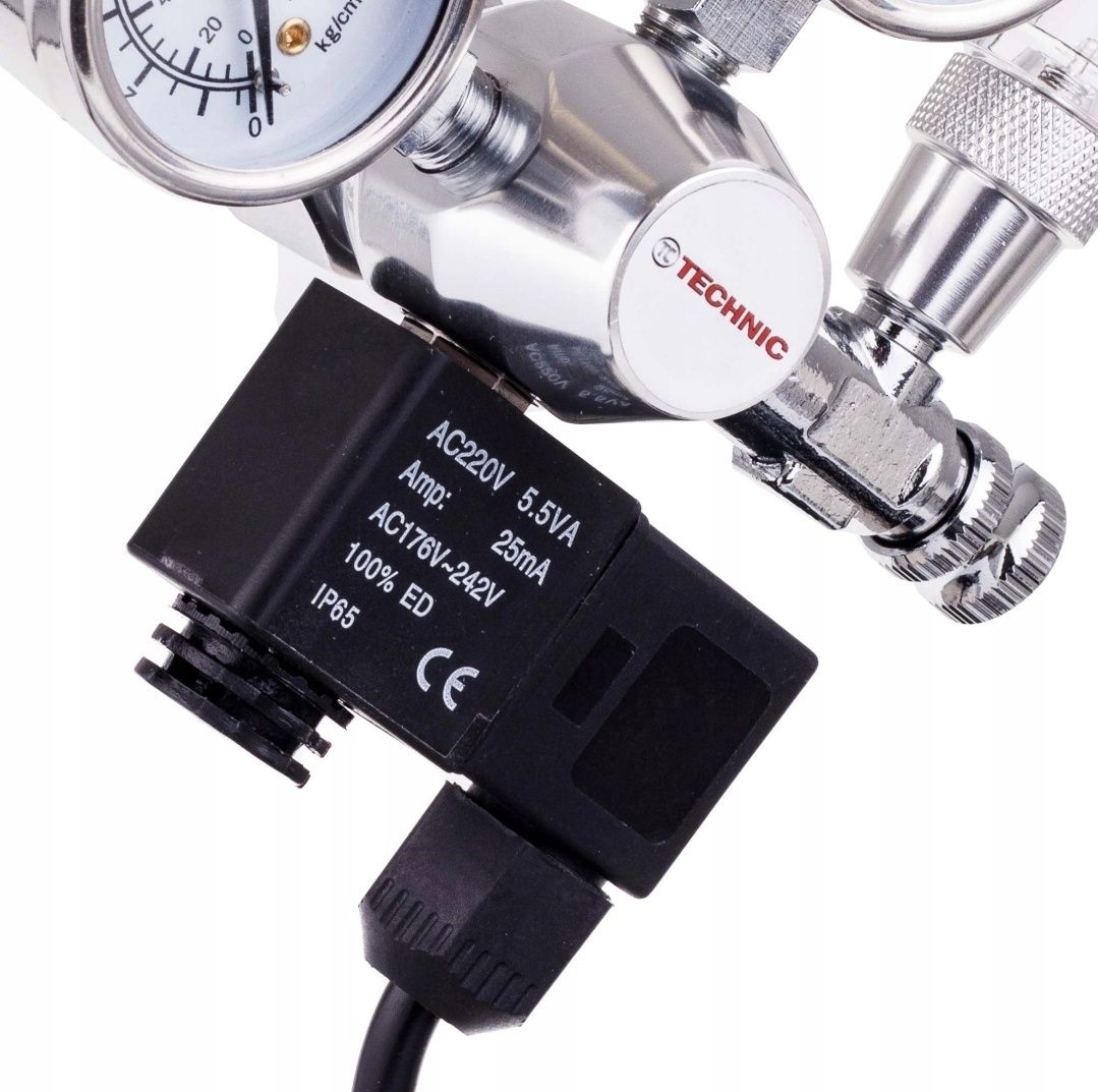 Reduktor CO2 z Elektrozaworem do AKWARIUM Licznik Bąbelków Regulator 2