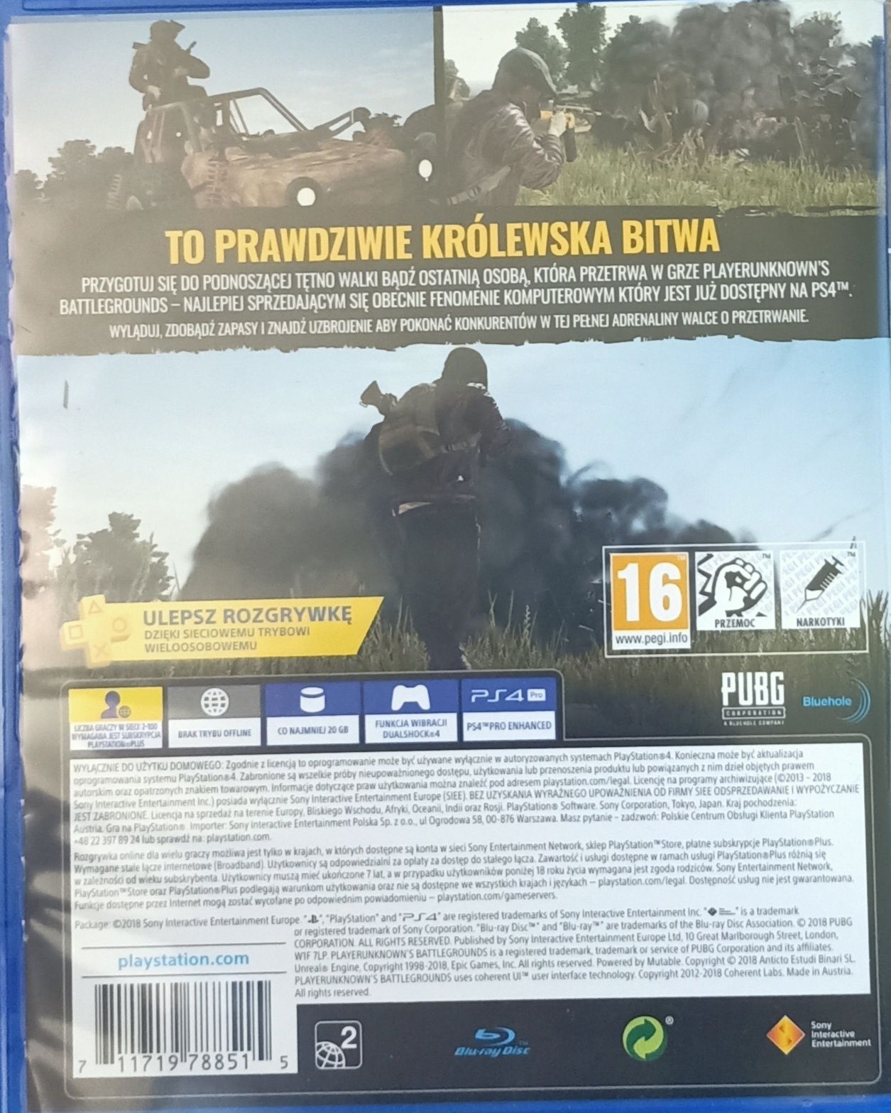 Gra "Playerunknown's Battlegrounds" na PlayStation 4