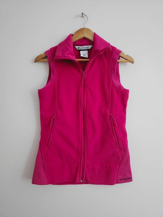 Różowa polarowa kamizelka bezrękawnik damska Columbia r. 34