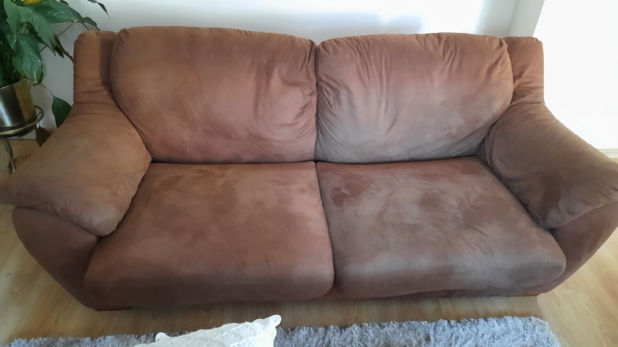 Komplet zestaw 2 x sofa kanapa fotel rozkładane