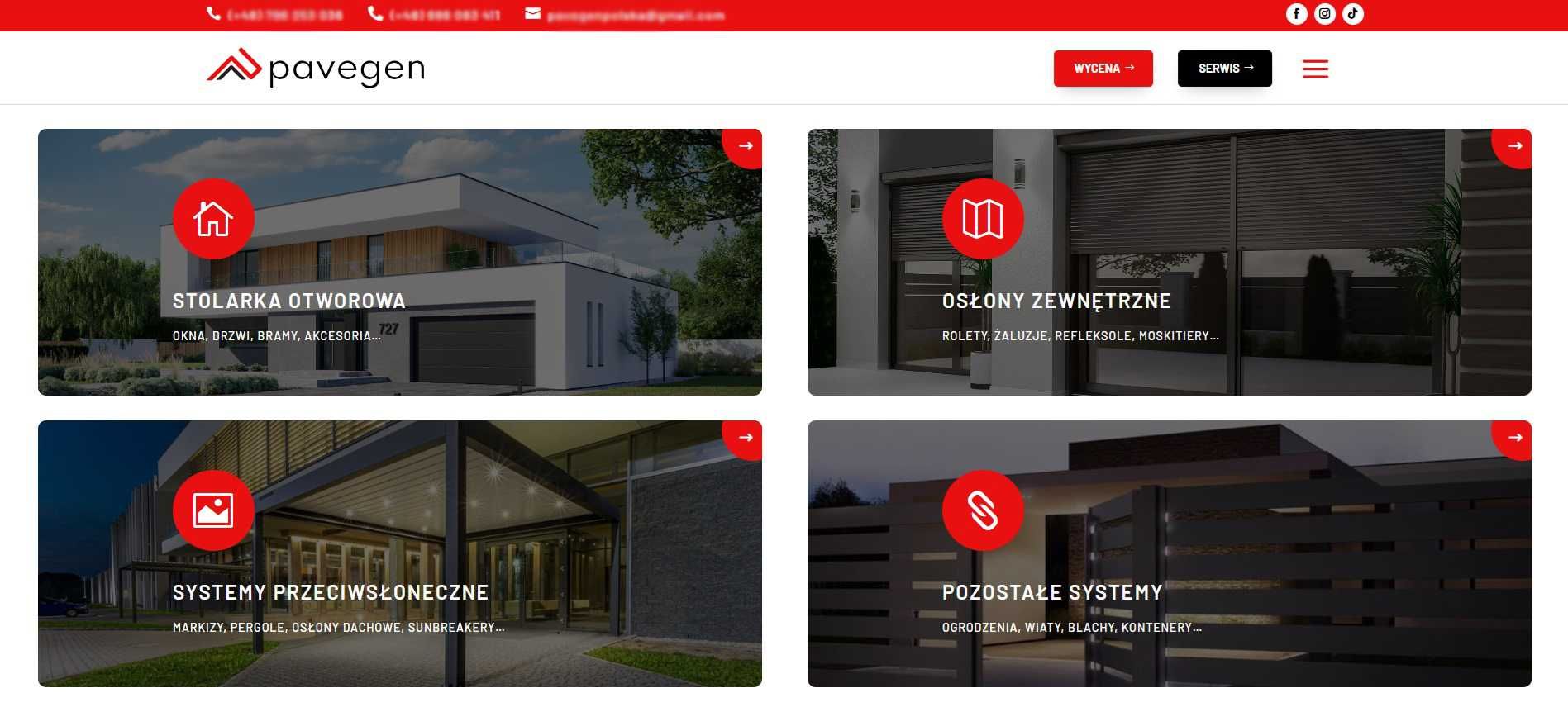 Strona internetowa Sklep internetowy WordPress CMS Pozycjonowanie SEO