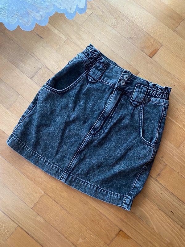 Spódniczka spódnica pull&bear marmurkowa szara high waist S