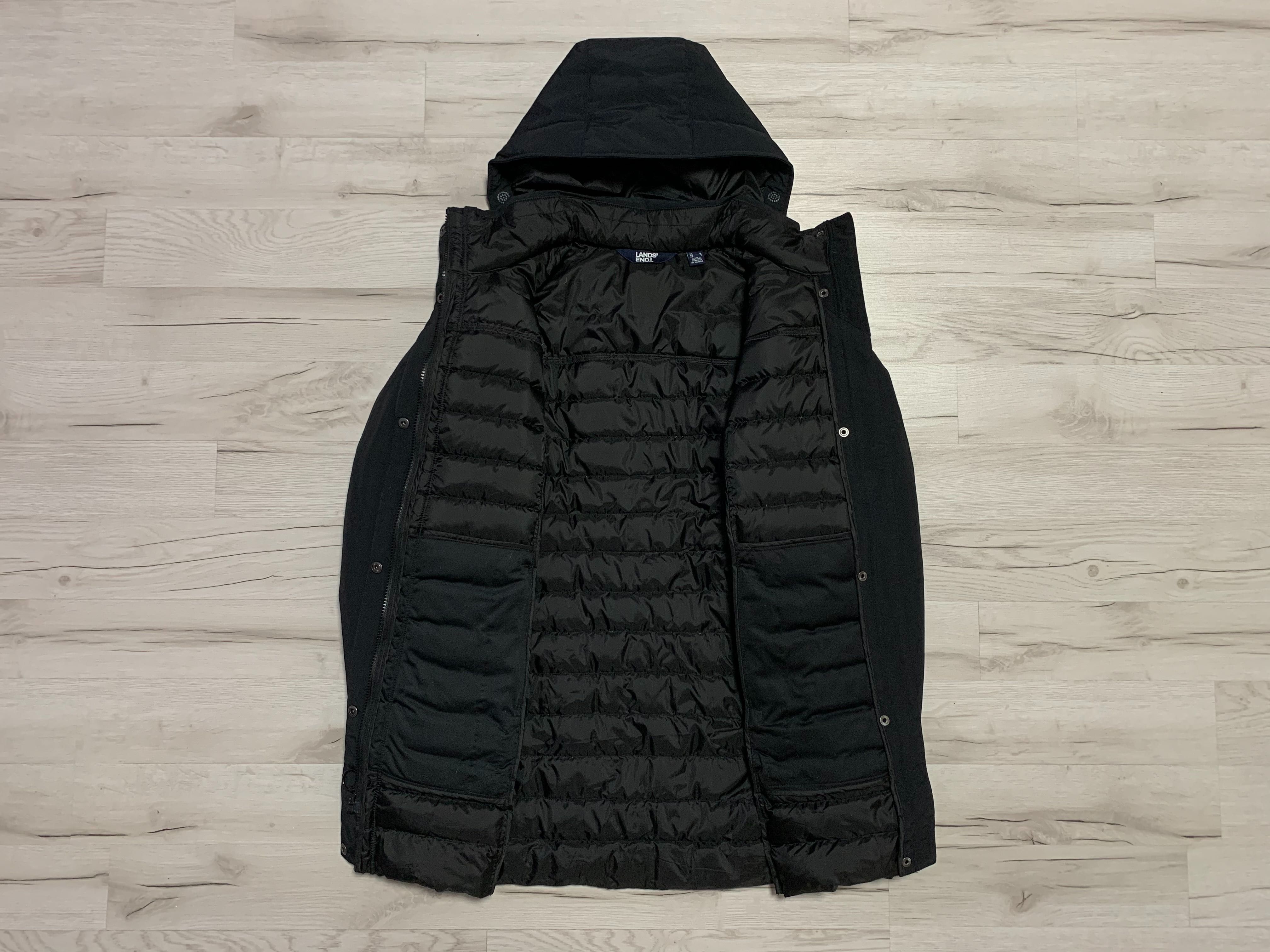 Lands' End_Kurtka Parka Płaszcz Damska Puchowa Pikowana Zima Kurtka_M