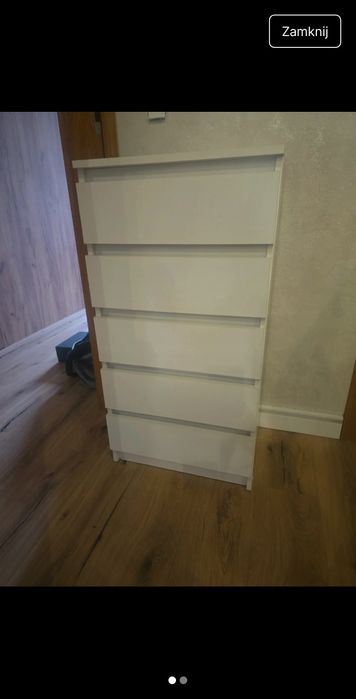 Biala komoda z szufladami