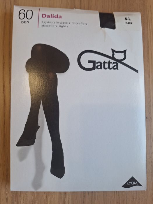 Rajstopy kryjące Gatta Dalida 60 DEN, rozmiar 4L, kolor czarny