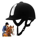 Kask jeździecki czarny do jazdy konnej z daszkiem rozmiar 60 cm