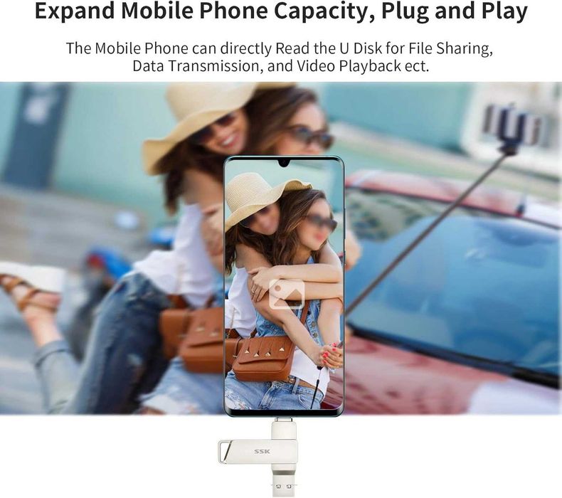 Pendrive USB C 128 GB złącze 2 w 1 typ C + USB NOWY