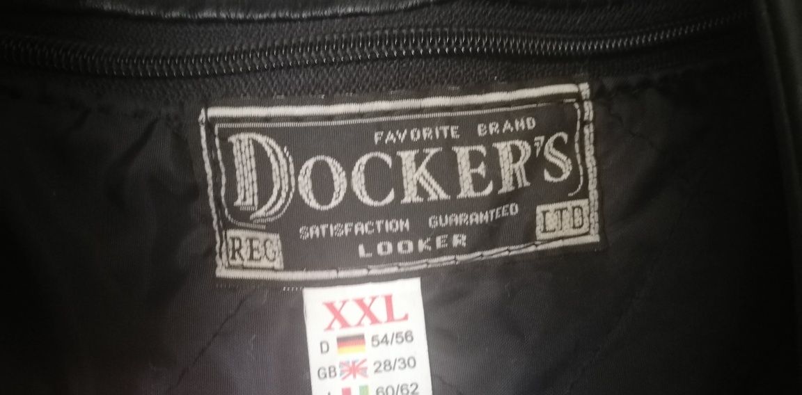 Kurtka ramoneska USA Docker's, jak nowa! skóra naturalna,wzmocnienia :